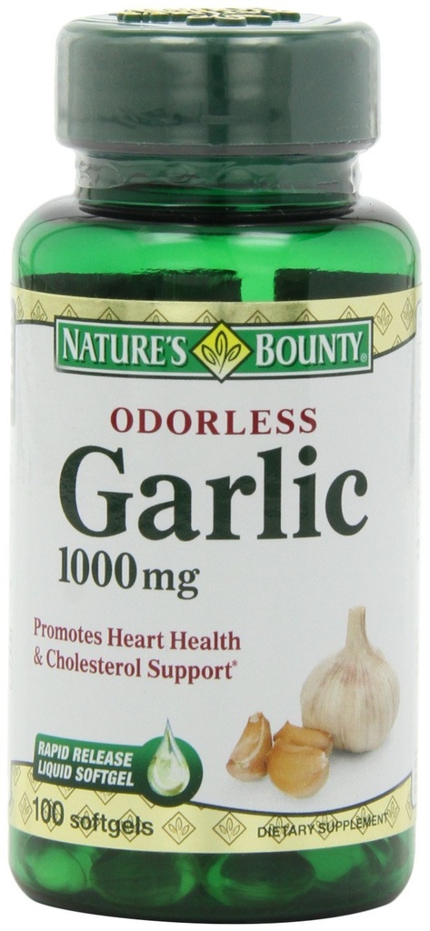 Extracto de ajo rebote de la naturaleza 1000 mg, 100 Softgels de liberación rápida (Pack of 6)