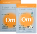 Om Master Blend Vegan Protein Powder, Vainilla, 21g de Proteína Vegetal - Suplemento de Setas Orgánicas con 10 Complejo de Setas, Ashwagandha, BCAAs y Vitamina B12 - Única Serve (10 Conde)
