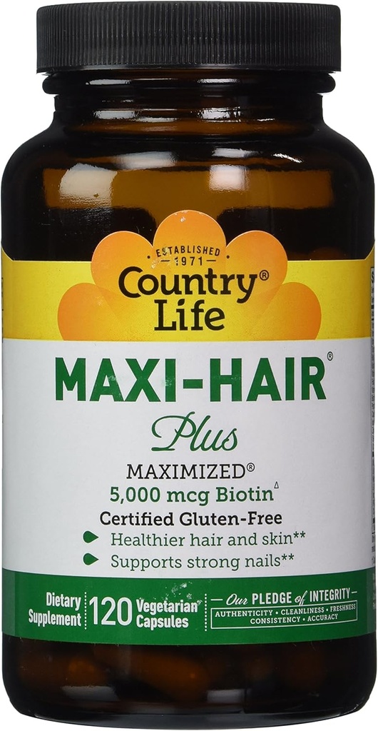 Vitaminas de la vida familiar Maxi-Hair Plus BIOTIN, 120 VCAP