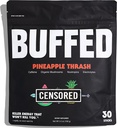 Empaquetadura de polvo de energía, Mezcla de Bebida para uso limpio, embalses de botas saludables TEN 150mg Caffeine + Hidration TEN Nootropics, Organic Mushrooms, B-Vitamins, Electrolytes TEN 30 Pack-Pineapple Thrash