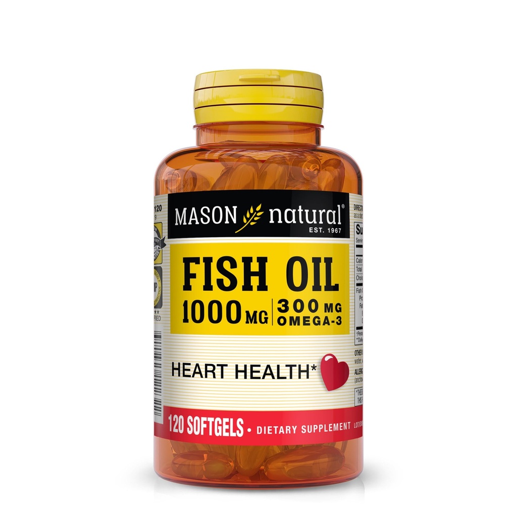 MASON NATURAL Masón aceite de pescado 1000mg Omega-3 Softgels