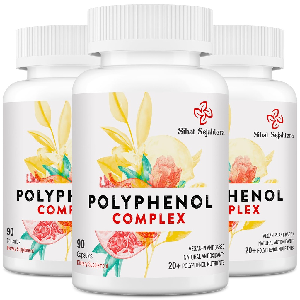 67,500 MG Polyphenols Supplement - Powerful Antioxidants &amp; Polyphenol for Age Defense, Polyphenol Superfood, Quercetin, Resveratrol, Green Tea, Plant-Based & Energy, Immune Support, 270 Capsules