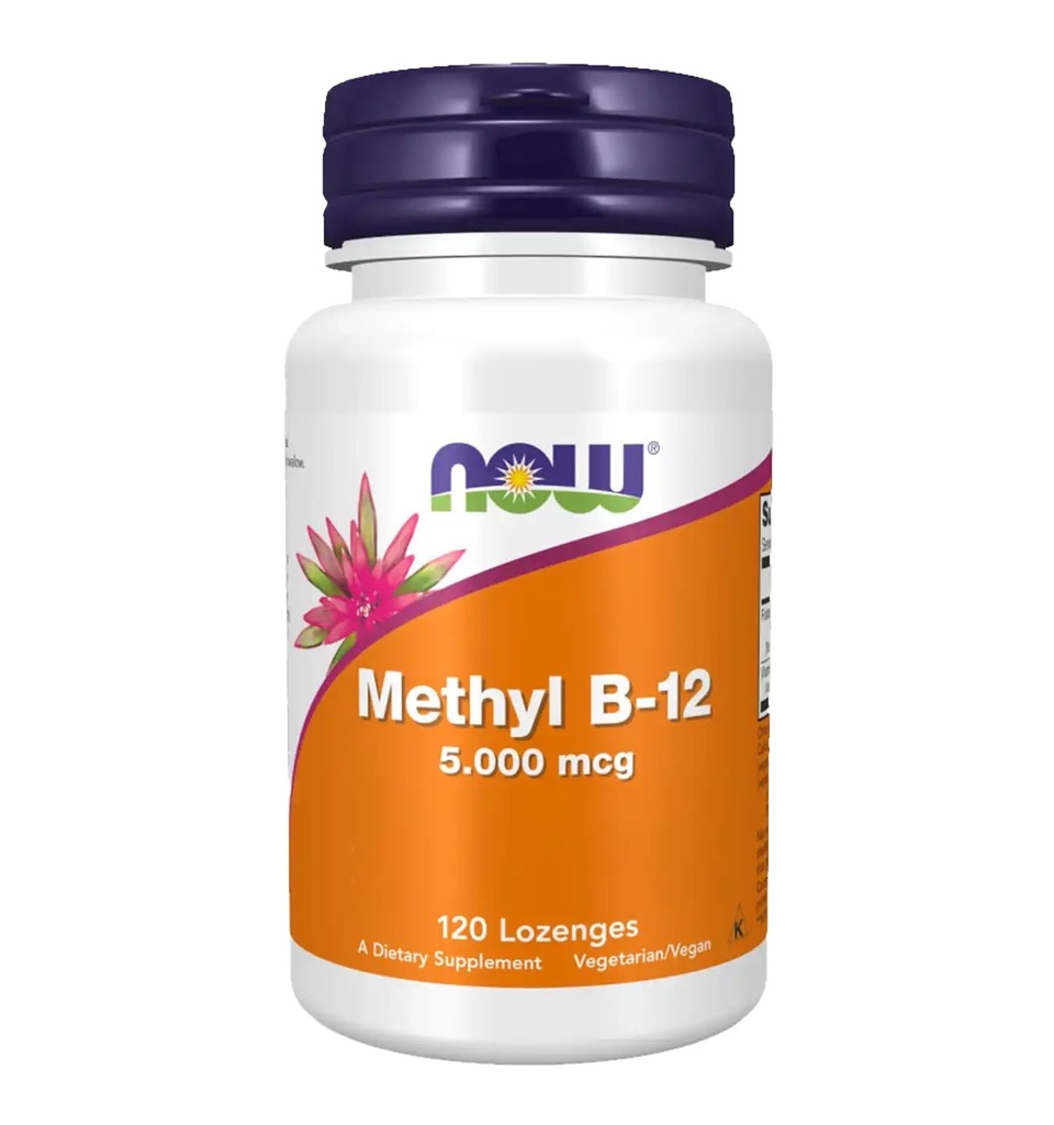 AHORA Foods Methyl B12 - Methylcobalamin Plus Folic Acid - 5,000 MCG (120 Lozenges)