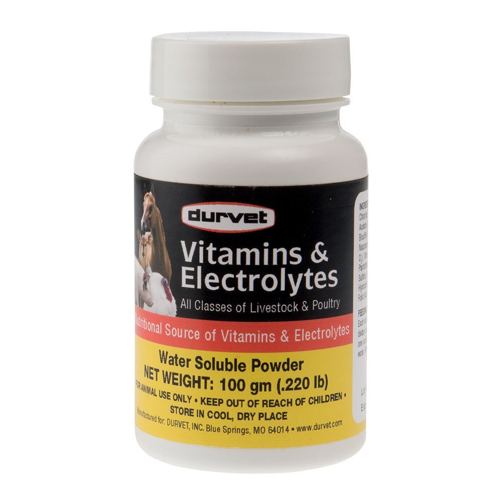 Durvet 698468 Vitaminas &amp; Electrolitos para Ganadería &amp; Poultry 100G
