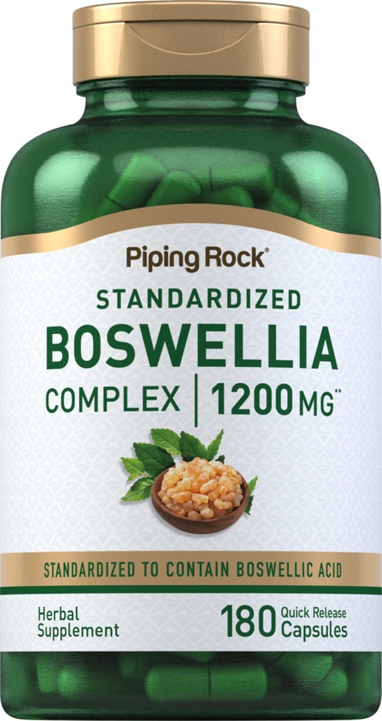 Piping Rock Boswellia Extracto Capsules Silencio 180 Conde ← Herbal Suplemento Silencio Complejo Estándarizado Silencio No Gluten Libre