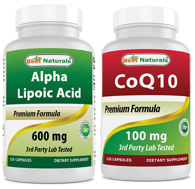 Mejores Naturales Ácido Lipoico alfa 600 mg " COQ10 100 mg