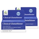Terry Naturalmente Clínica Glutathione - Antioxidante para la absorción alta - Suplemento dietético con L-Glutathione - Suplemento vegano para la salud celular de apoyo - 60 tabletas de fusión lenta (Pack de 2)