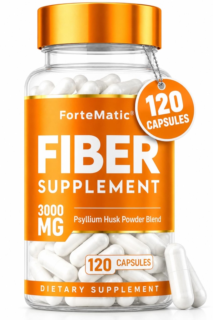 Estados Unidos más fibra rica Suplemento 120 cápsulas Mega Dose 3000mg Blend Psyllium Husk, Aloe Vera, Chia Seed " Flaxseed Powder Gut Health, Limpieza, Estreñimiento