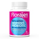 Prebiótico completo de triple-acción de las mujeres de Florajen + Probiótico + Postbiótico para el soporte digestivo e inmunitario - Alivio de acción rápida del estreñimiento &amp; Bloating - libre de gluten - Vegan - No GMO - 30-