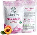 Meno-Support BloatX Organic Menopause Relief: Balances &amp; Supports Hot Flashes, Hormonas, Moods Swings, Night Sweats, " Bloating W/Black Cohosh, Red Clover " Dong Quai. Natural Peach Flavor.