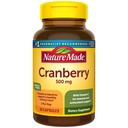 Nature Made Cranberry Suplemento 500 mg con Vitamina C para Immune & Antioxidant Support, Cranberry Blend for Urinary Tract Health, One Por Day, 60 cápsulas