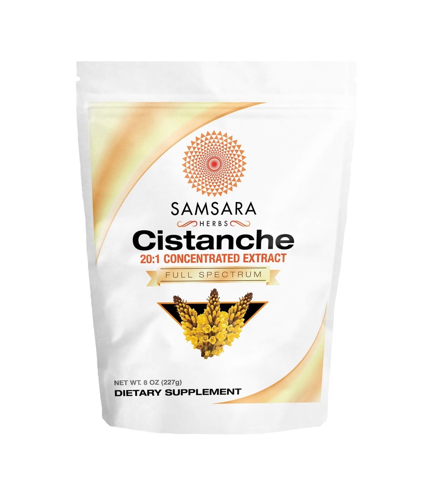 Samsara Herbs Cistanche Extracto Polvo (8oz) 20:1 Concentración - Hecho en los EE.UU. - 3er Partido Probada - Fuerza, Vitality &amp; Mood (Huge 2950mg Servir)
