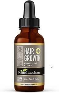 Crecimiento del cabello más 1oz - Producto del pelo de bambú para mujeres y hombres para el crecimiento del cabello con suplementos de colágeno, queratina - Piel del cabello y uñas Vitaminas para todos los tipos del cabello -1 Botella