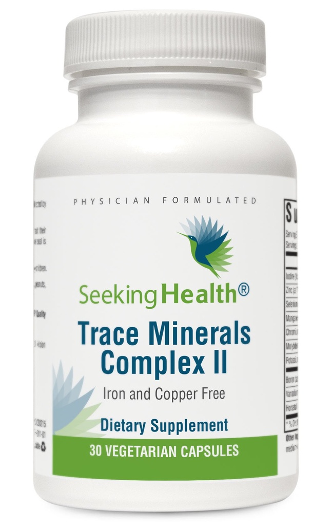 Complejo de Trace Minerales de Salud II - Suplemento de Salud Inmunitaria &amp; Salud Cerebro con Zinc &amp; Selenium - Fórmula Libre de Cobre y Hierro - Energía, Piel &amp; Hair Support Suplemento - 30 cápsulas