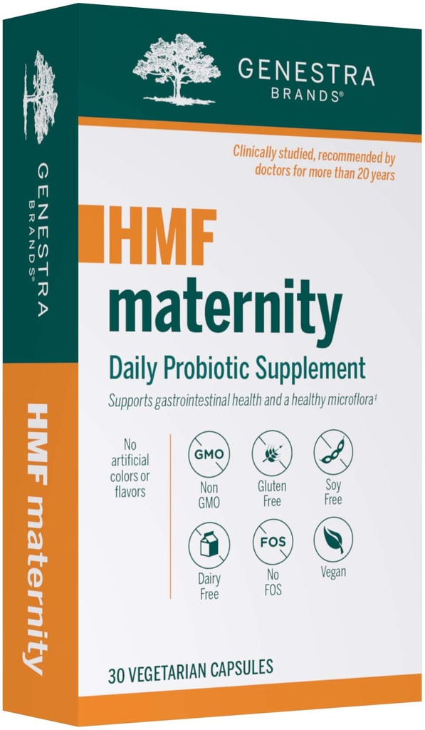 Genestra Marcas HMF Maternity ◾ Fórmula Probiótica para Mujeres Embarazadas