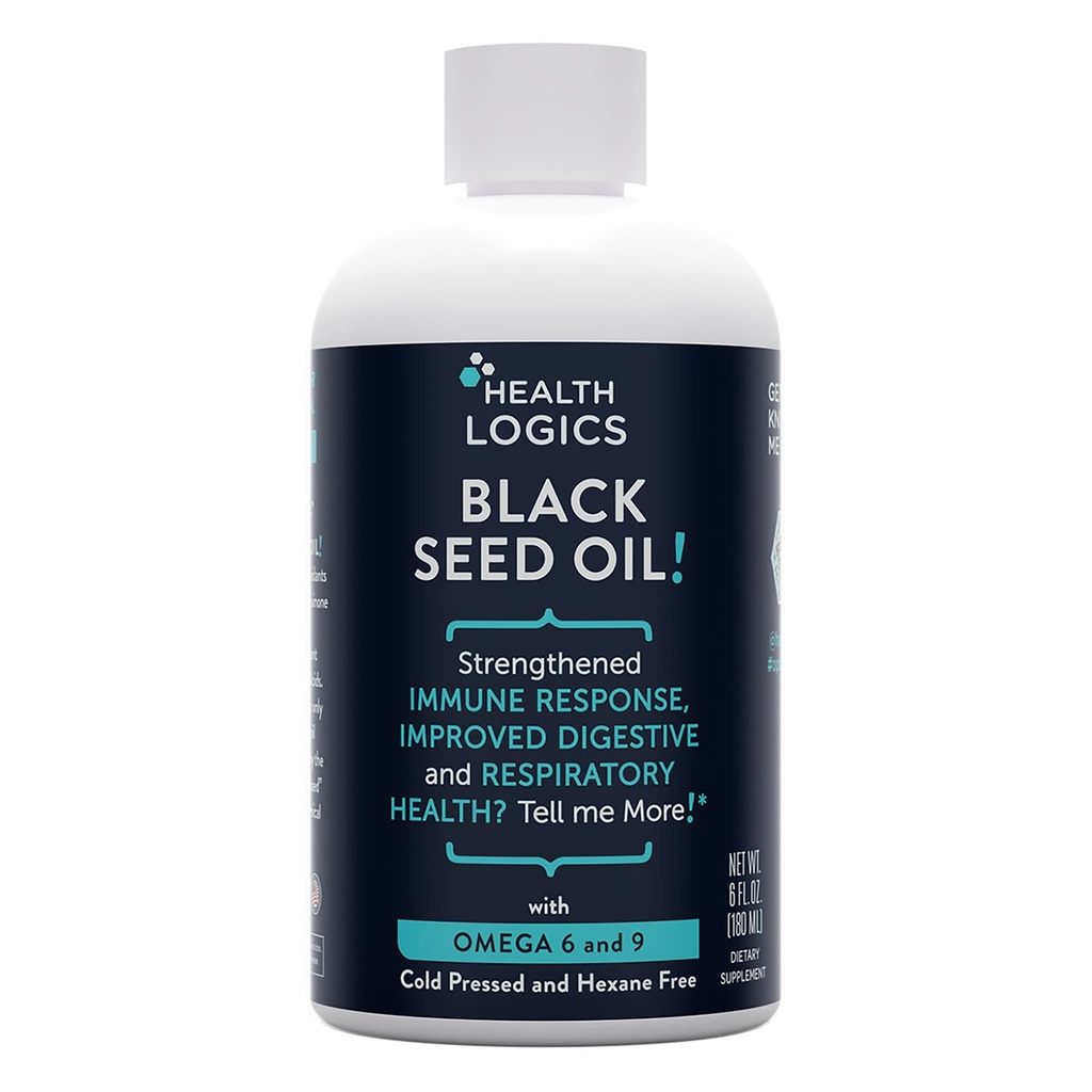 Temáticas de salud Aceite de semillas negras TENIDO Fuente rica de Omega 6 &amp; Omega 9 TENIDO Aceite de semilla de comino negro prensado puro para la salud respiratoria, digestiva e inmunitaria TEN 6 fl oz
