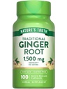 La verdad de la naturaleza Ginger Root Capsules ← 1.500mg Silencio 100 Cuenta Silencioso de Ginger Root Extracto ← Non-GMO y Gluten Suplemento Libre