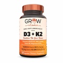vitamina D3 K2 w/MCT Aceite - 10.000 UI D3, 100 mcg K2 MK7, Calcio, Zinc, BioPerine, Magnesio para Absorción Superior - 60 cápsulas