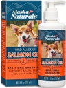Alaska Naturals Wild Alaskan Salmon Fish Oil Suplemento para perros Skin and Coat with EPA DHA Omega 3 Fatty Acids Liquid Food Topper 8 oz. Bomba