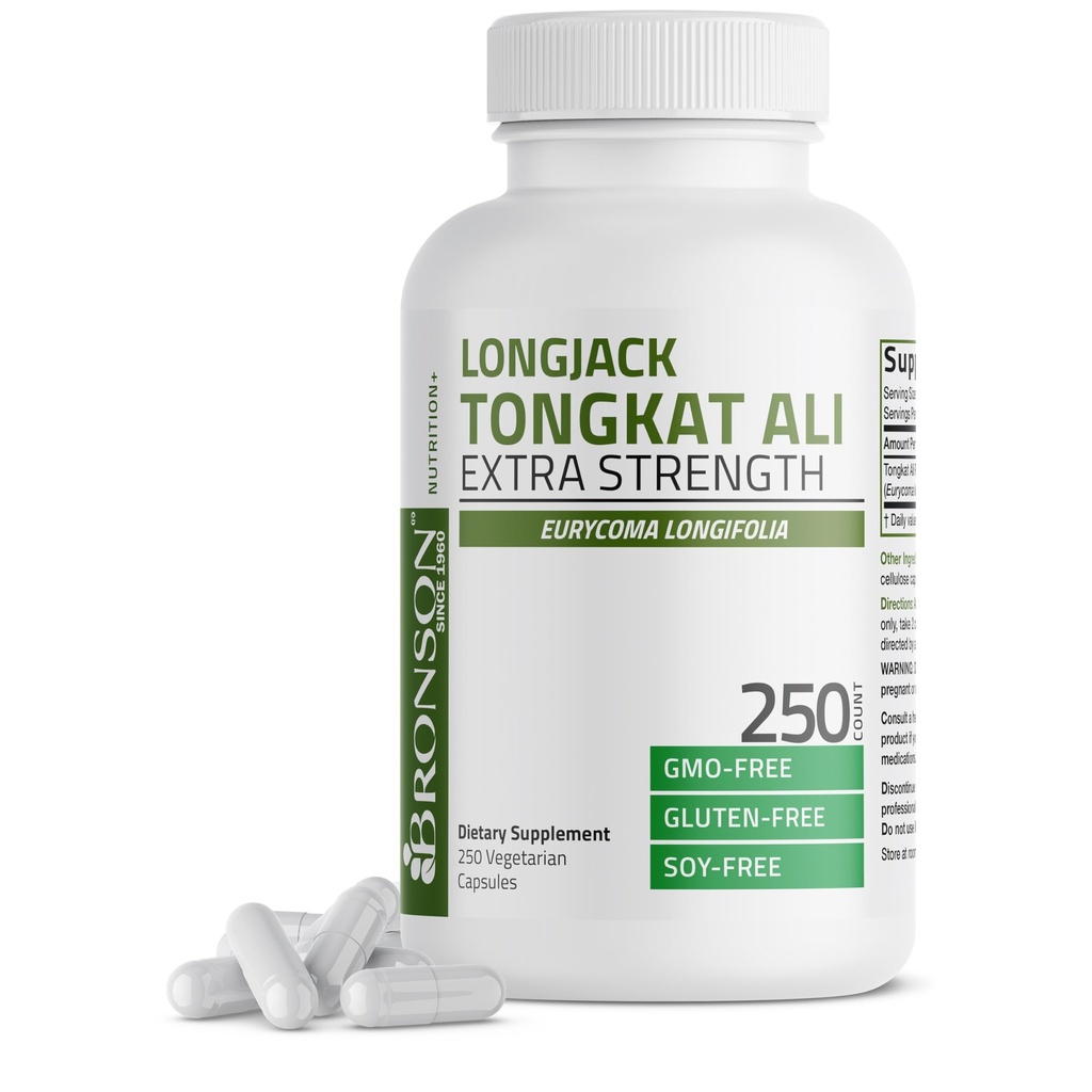 Bronson Longjack Tongkat Ali Extra Strength, 250 cápsulas vegetarianas