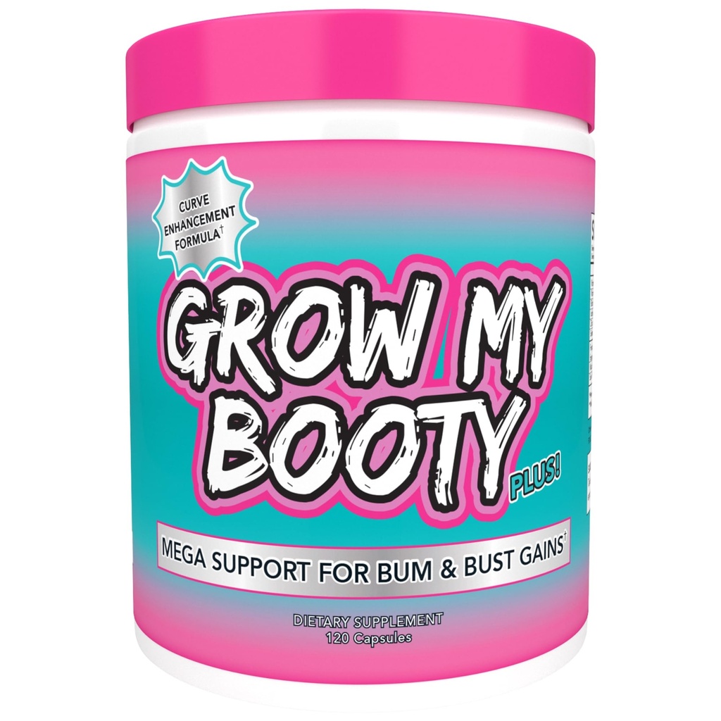 SPAZMATIC Grow My Booty Plus Butt Enhancement Booty Pills - Mega Booty y Bust Fast Growth Formula Glute Booster