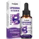 Liposomal Vitamina B Complejo Líquido Sublingual B Completo Vitaminas Suplemento para Mujeres Hombre Absorción Mejorada B12,B1, B2, B3, B5, B6,Folate,Biotin for Energy and Immune Support-2.0 oz