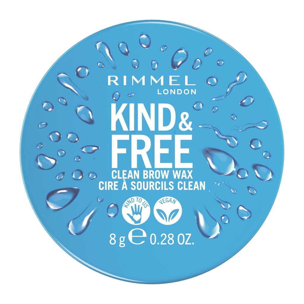 Rimmel London Kind & Free, Clear, Brow Wax, Easy to Apply, Long-Lasting Hold, No Flaking, No Residue, Lifted Brows, 0.28oz