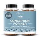 Concepción Suplementos de fertilidad para Mujeres – Ovulación de Ayudas, Equilibrio Hormonal, & Ciclos Regulares – Soporte de Vitamina Prenatal con Myo-Inositol, Folate, Ácido Fólico, Vitex – 120 cápsulas suaves vegetarianas