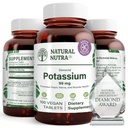 Natural Nutra Elemental Potasio Gluconato 99 mg Suplemento dietético – promueve la energía, ayuda al sistema nervioso superior, promueve la salud cardíaca, regulación mineral, función muscular - 100 tabletas vegas