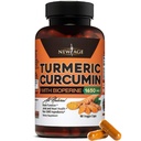 NEW AGE Turmeric Curcumin with Bioperine Capsules - Natural Joint &amp; Healthy Support with 95% Standardized Curcuminoids for Potency & Absorption - Non-GMO, Gluten Free (90 Count (Pack of 1))