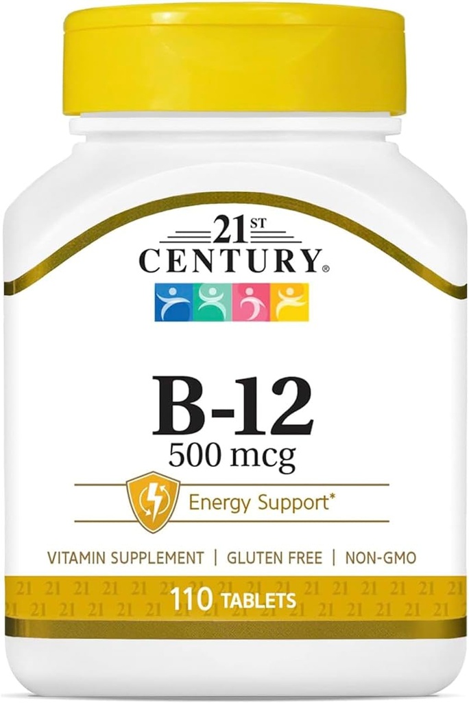 21st Century B-12 500 mcg Tablets, 110-Count (Pack of 2)