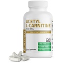 Bronson Acetyl L-Carnitine 500 MG High Potency Amino Acid Non-GMO, 60 cápsulas