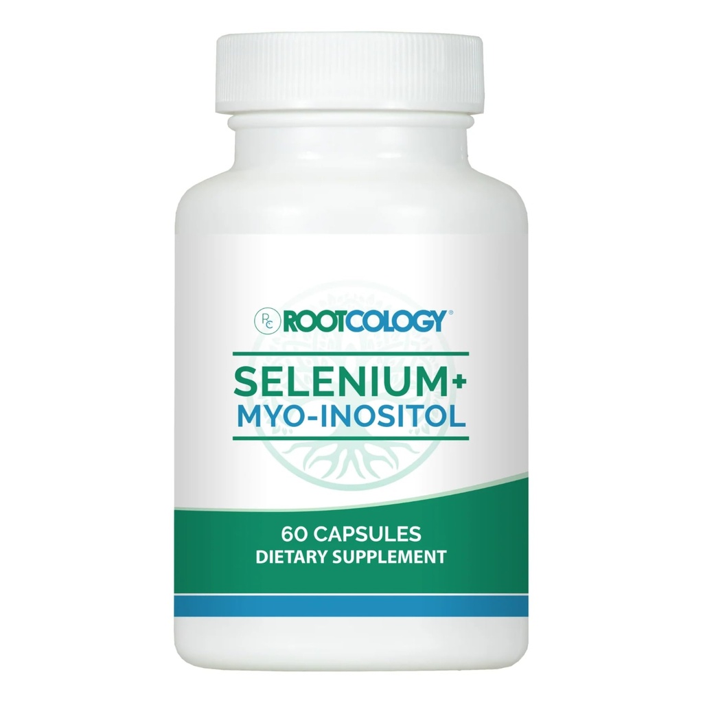 Rootcology by Dr. Izabella Wentz TEN Selenium + Myo-Inositol ANTE Full Blend to Promote Hormone Balance and Immune System Health ← 60 Capsules