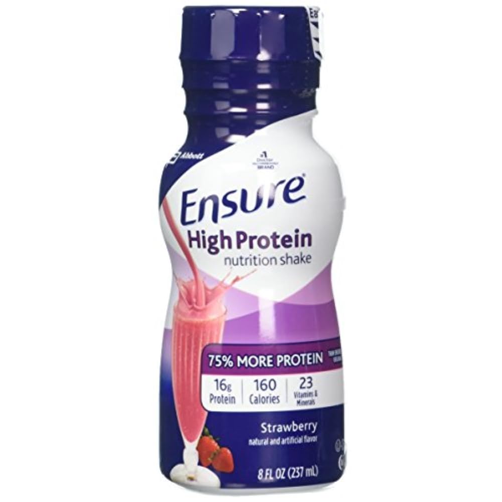 Asegurar el afeitado de nutrición de alta proteína, fresa, 6 cuenta