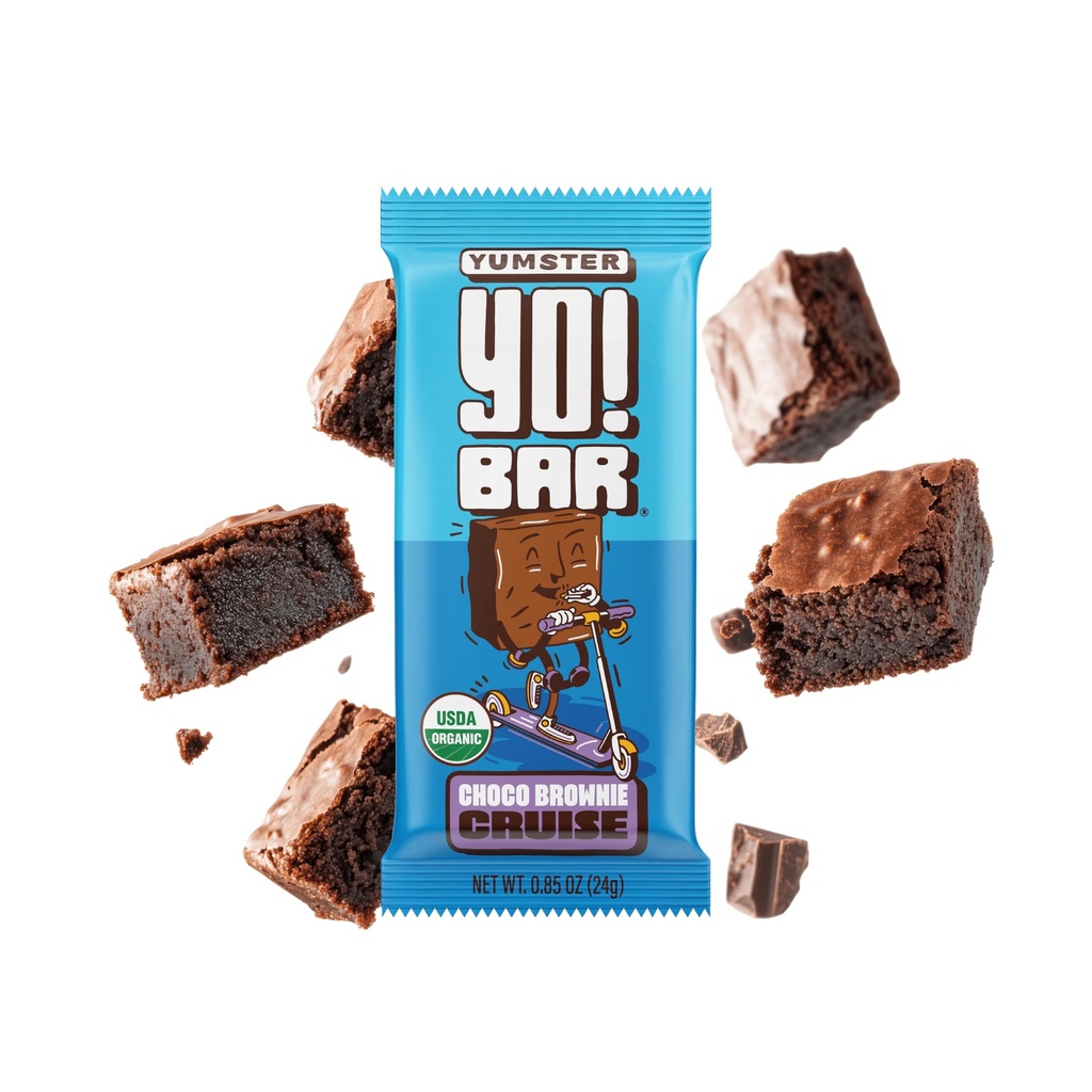 ¡Oye! Bar por Bearded Brothers Vegan Organic Kids Bar, Chocolate (25 Bares) - Gluten Free, Paleo y Whole 30 ← Soy Free, Non-GMO, Low Glycemic, No Sugar Añadido, Fiber + Whole Foods
