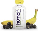 Huma Plus (Doble Electrolytes) - Chia Energy Gel, BlackBerry Banana, 12 Gels - Stomach Friendly, Real Food Energy Gels