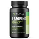 L-Arginina 500mg y Saw Palmetto 500mg - Nitric Oxide and Prostate Health Supplements for Hombre - 60 Cuenta - Resistencia y Tract Urinario Función Soporte - 1 Mes de Suministro - Vegan, No-GMO Capsules