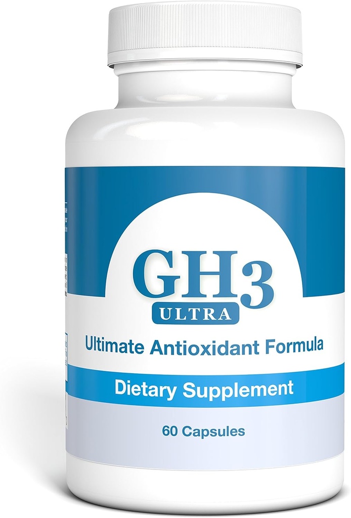 Nattura G-H3 Ultra, Ultimate Antioxidant Formula - Nuevo, Complejo Anti-Aging mejorado (Ginkgo Biloba, R-Alpha Lipoic Acid, Coenzyme Q10, Acetyl L-Carnitine, Vitamina B6) - 60 Caps