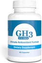 Nattura G-H3 Ultra, Ultimate Antioxidant Formula - Nuevo, Complejo Anti-Aging mejorado (Ginkgo Biloba, R-Alpha Lipoic Acid, Coenzyme Q10, Acetyl L-Carnitine, Vitamina B6) - 60 Caps