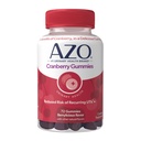 AZO Cranberry Urinary Tract Health Gummies Suplemento dietético, 2 Gummies = 1 vaso de jugo de arándano, ayuda a limpiar y proteger, sabor berrílico natural, no GMO, 72 Gummies
