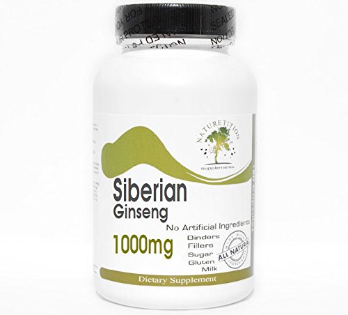 Siberian Ginseng 1000mg ~ 100 cápsulas - No aditivos ~ Suplementos de la naturaleza
