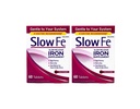 Slow Fe, High Potency Iron 45 mg, Slow Release - 60 Tablets - Pack de 2