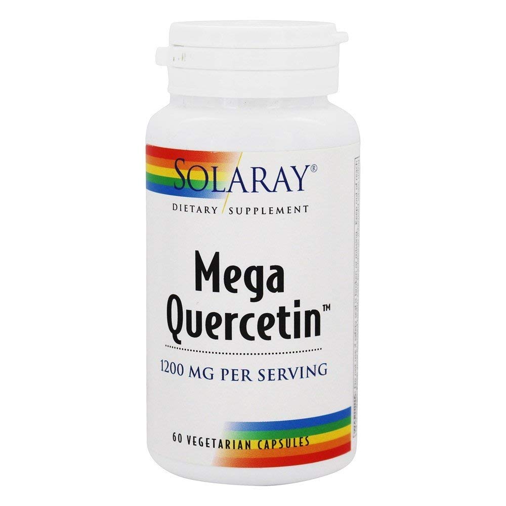 Solaray Mega Quercetin, Healthy Sinus &amp; Immune Support " AMPK Activator, Rutin, Hesperidin " Bromelain, 60 VegCaps