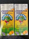 CHERIFER Forte Syrup w/Taurine " Double Chlorella Growth Factor + Zinc 120ml (Pack of 2 Bottles)
