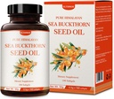 ULTHMOK Premium Sea Buckthorn Seed Oil,100% Seed Oil,100 Softgels &amp; 100×500mg,No-GMO,Gluten Free.