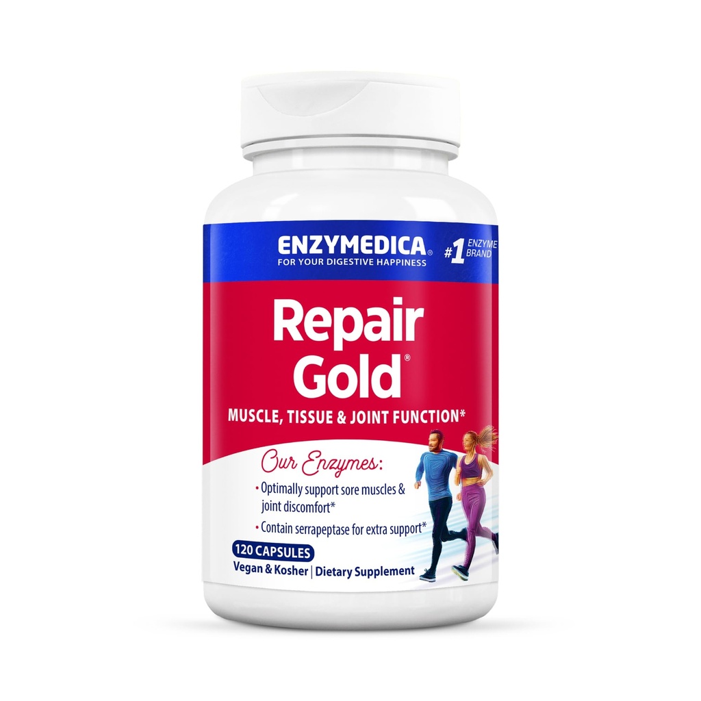 Enzymedica, Reparación de Oro, Enzimas Proteolíticas, Suplemento de Apoyo Conjunto, con Serrapeptase, 120 Conde