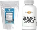 Aglomeración ¦ Fine Powder Vitamina C, 454 Actuaciones, y vitamina C cápsulas, 200 cápsulas