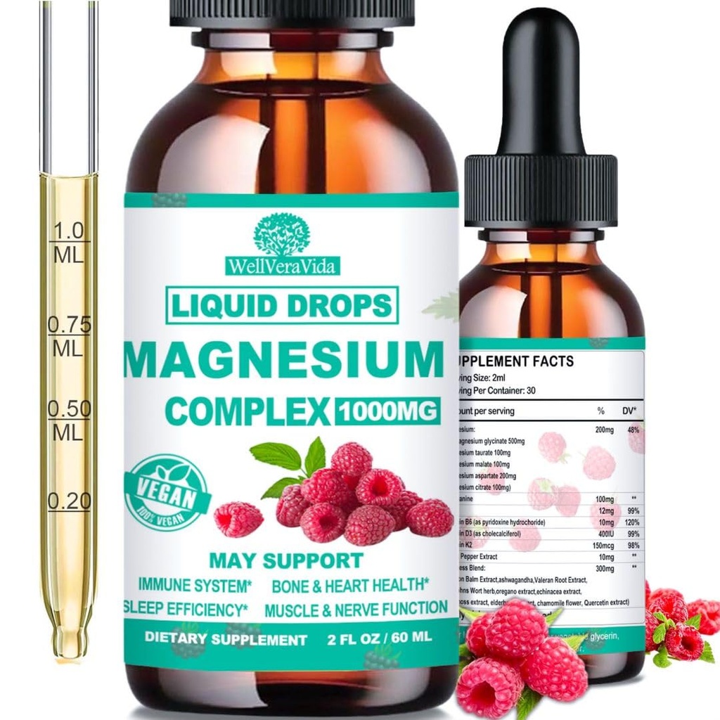 Cortisol Detox for Women &amp; Men w. Super Calm 16-in-1 Magnesium, Theanine, Ashwagandha, St Johns Wort, Lemon Balm, Cortisol Wellness Liquid Drops for Balanced Cortisol, Harmone Balanced & Relax