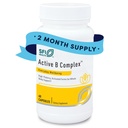 Klaire Labs SFI Health Active B Complex - Methylated Vitamin B Complex with Methyl Folate, B12, B6 and More - Support Healthy Energy, Brain, Liver &amp; Nerve Function (60 Capsules)