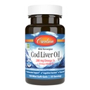 Carlson - Cod Liver Oil Minis, 280 mg Omega-3 + Vitaminas A &amp; D3, Heart Support " Cognitive Function, Vision Health, 100 Mini Softgels